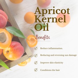 Oïléna Organic Apricot Kernel Oil 100% Pure, Natural, Vegan, No GMO - Aromatherapy Massage Oil Hair Skin Body Certified BIO Moisturizer for face, Body and Hair 500 ml 17.6 fl oz