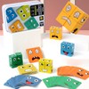 Wooden Cube Puzzle Toy, Puzzle Building Cube Faces, 16 Puzzle