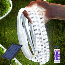 LED Tape Light, Solar, Outdoor, 8 Lighting Modes, Remote Control, LED Tape Light, Waterproof, 3,000K Tape Light, Solar, Outdoor, Solar Charging, USB Charging, Garden, Outdoor Lighting, Deck, Porch,