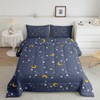 Erosebridal Moon & Stars Bedding Boys Girls 3Pcs Galaxy Full