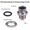Lonlonty M12 5-Pin Female Socket for Rear Panel Mounting Sensor