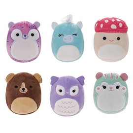 Squishville by Original Squishmallows Fairy Forest Squad Plush - 2-Inch Malcolm, Serene, Yasmin, Lonnie, Greta, & Miranda Plush - Toys for Kids