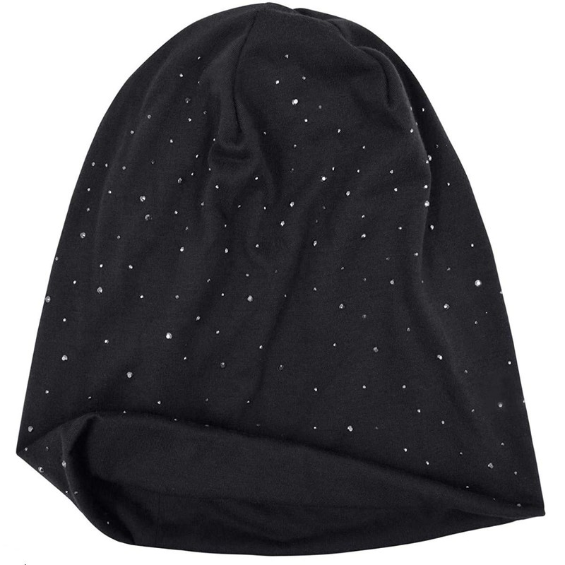 Hatstar Women’s Beanie Hat with Elegant Appliqué Rhinestone Studs, Girls’