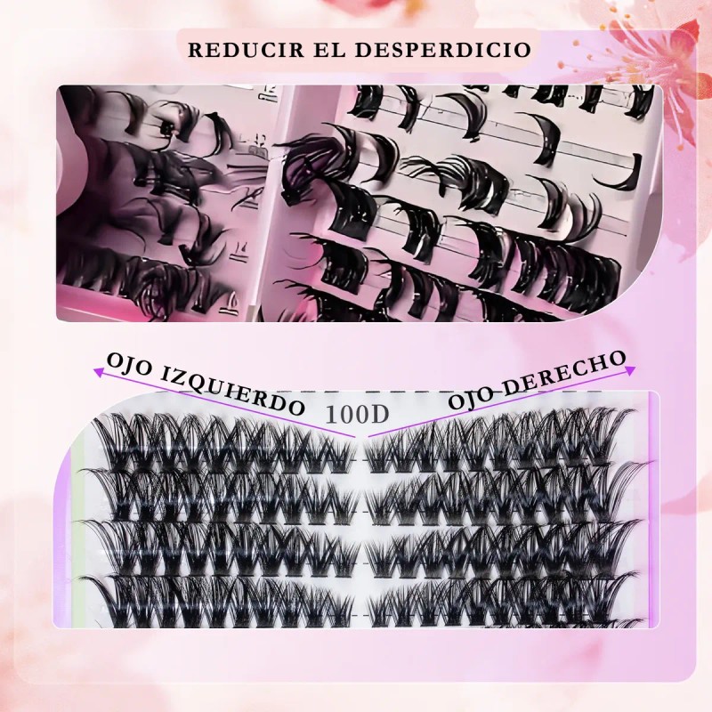 Kit Pestañas Neso 3d 30~100d Negro 560 Piezas