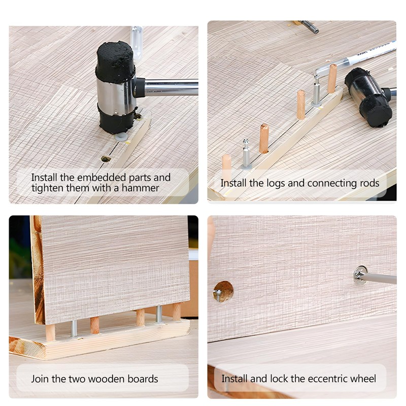 3-in-1 Pocket Hole Jig Kit, 8/10/15 mm Wooden Dowel Drilling