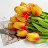 IPLNTS 20PCS All Saints' Day Orange Artificial Flower Tulips PU