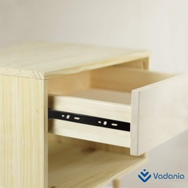 VADANIA 12-Inch Soft-Close Ball Bearing Drawer Slide, VK1245, 3 Folds Full Extension, Side Mount, 100 Lb Load Capacity, 1 Pair (2-Pack)