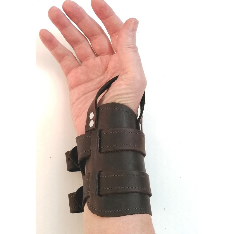 Leather Bracelet with Thumb Loop Right for Circumference 15-19 cm