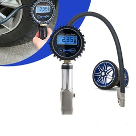 Tire Pressure Gauge Inflator Gun, Riloer Car Tire Gauge Pressure Inflator Pump for Air Compressor with Gauge Dial