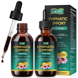 2PCS Organic Lymphatic Drainage Drops – 6,000 mg Equivalent per Serving – Advanced Botanical Formula – Supports Natural Balance & Immune Health – Maximum Absorption & Vegan (60 mL)