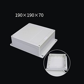 IP66 ABS Waterproof Junction Box, 190x190x70mm Waterproof Dustproof Outdoor Project Box Cable Connection Protective Enclosure, White, 1 Pcs