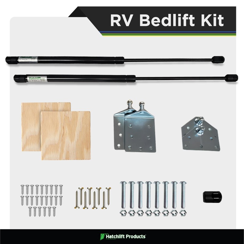 Hatchlift RV Bed Lift Kit - Queen Size - Gas