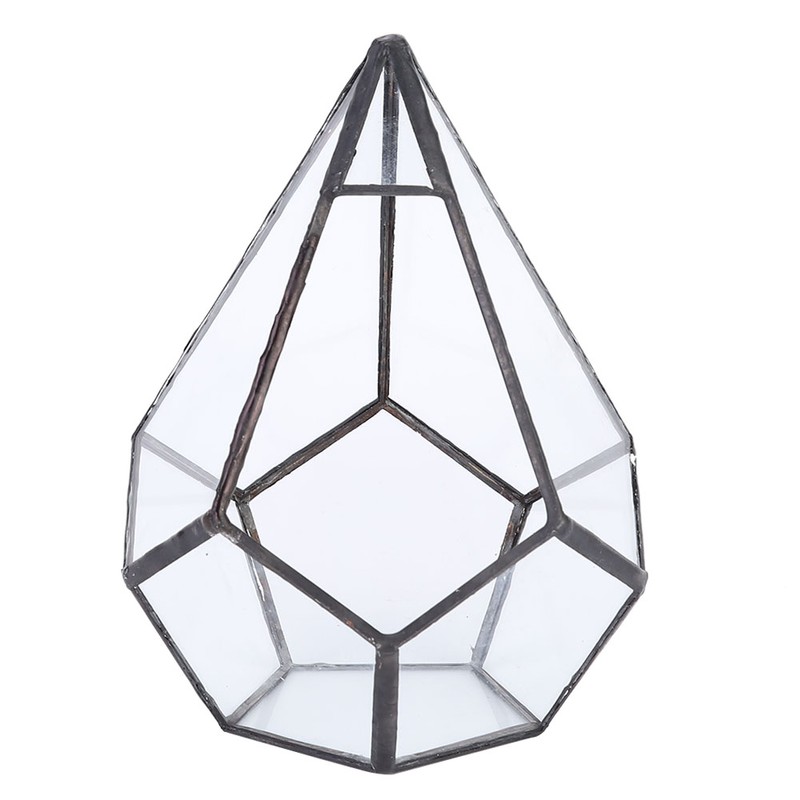 Stylish Geometric Shape Flowerpot Glass Plant Planter Succulent Plants Container