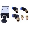 JZGRDN 4-Way 3-Position Manual Air Valve With Five 1/4 Inch