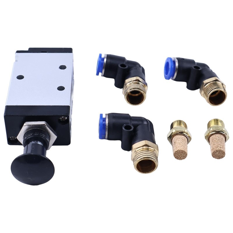 JZGRDN 4-Way 3-Position Manual Air Valve With Five 1/4 Inch