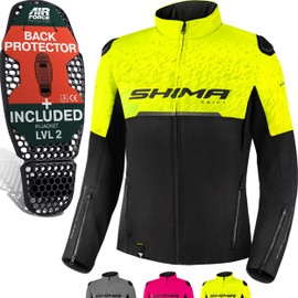 SHIMA DRIFT LADY Motorbike Jacket for Women - Lightweight Breathable Summer Mesh Womens City Biker Jacket with CE Back Shoulder Elbow Armor Pads Width Adjustment (Fluo, XS)