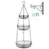 HULISEN 3 Tier Hanging Fruit Basket with Banana Hook, 36-Inch