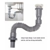 generic Cuarto Baño Lavabo Universal Tubo Drenaje Del Fregadero En