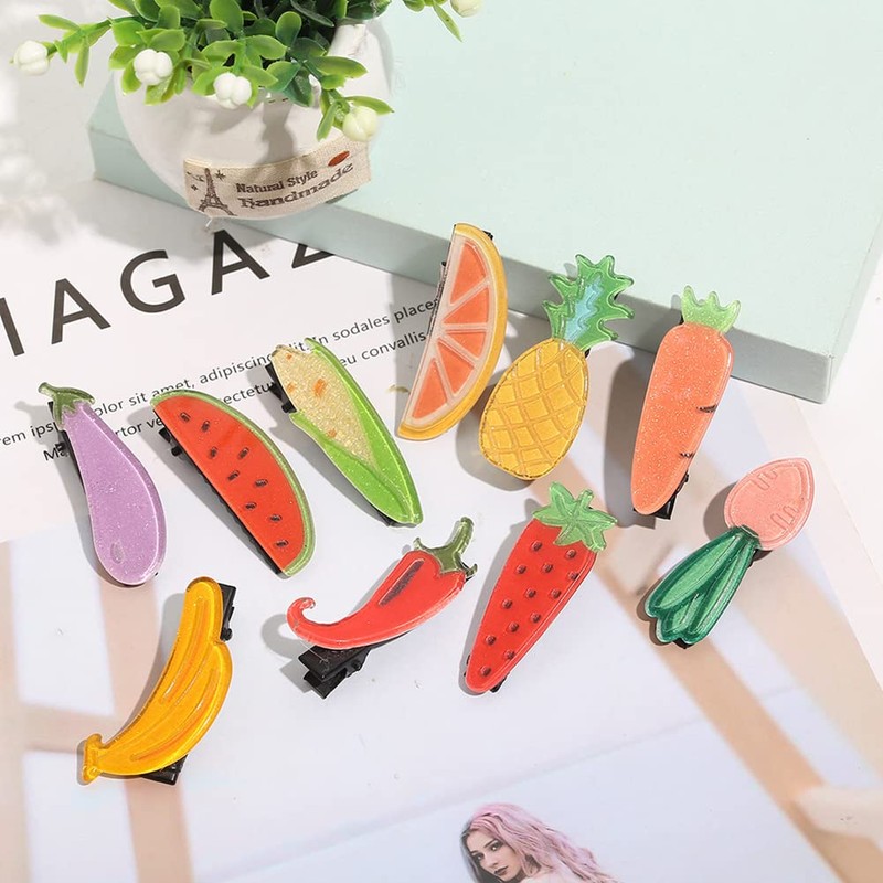 11 Pcs Fruit Hair Clips, Vegetable Hairpin, Fruit and Vegetable