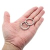 sourcing map Titanium Keychain Rings, 5 Pcs 1.1-inch Split Side