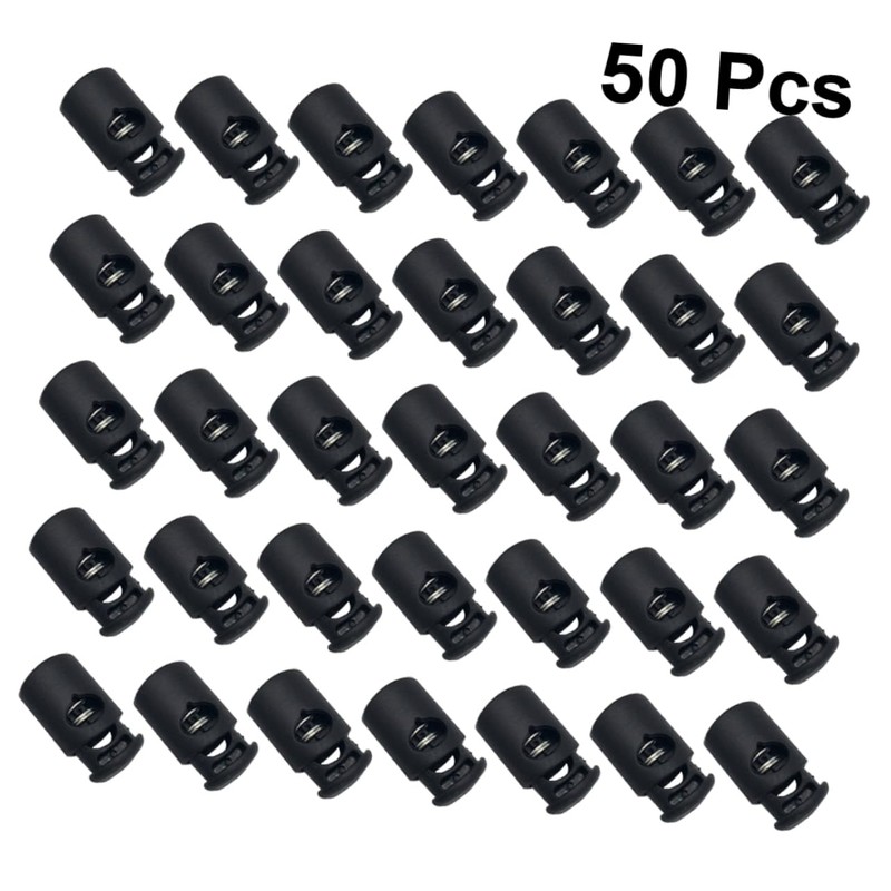 Operitacx 50pcs Lock Catch Toggles Lanyard Stopper Locks Trouser Drawstring