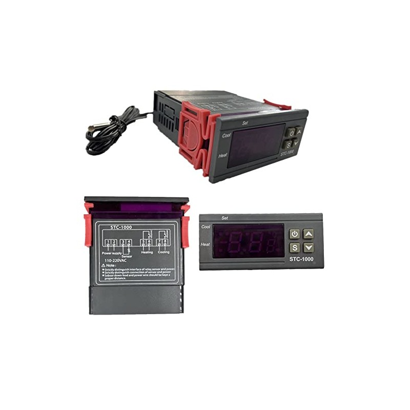 Taikuwu AC 110V-220V Temperature Controller, Digital Thermostat with Temperature Sensor