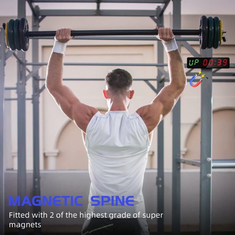 Jhering Gym Timer, Portable, Interval Timer with Rechargeable Battery and