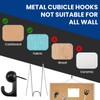 ZIUZI 30 Pcs Cubicle Hooks, Metal Push Pin Hangers, Heavy-Duty