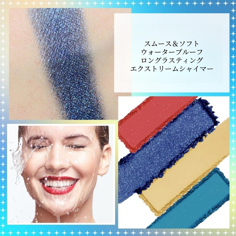 LIANGNISHI 16 Colors Full Glitter Eyeshadow Palette, Pearlescent Diamond, Multicolor