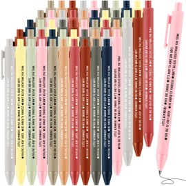 Sayglossy Inspirational Pens Gifts Bulk Mental Health Motivational Quotes Ballpoint Pens Black Ink Thank You Valentines Appreciation Gift for Employee Coworker Office Staff Teacher(50 Pcs,Morandi)