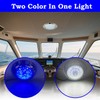 SMIXCTEK Marine Boat Dome Light, Dual Color 5.5" 12V LED