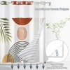 Yanutan No Hook Shower Curtain,Boho Leaves Double-Layered Shower Curtain with