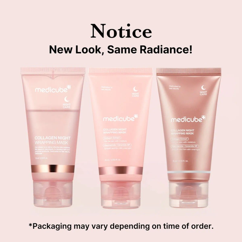 Medicube Mascarilla Nocturna Collagen Wrapping, Reafirma e Hidrata, 75 ml