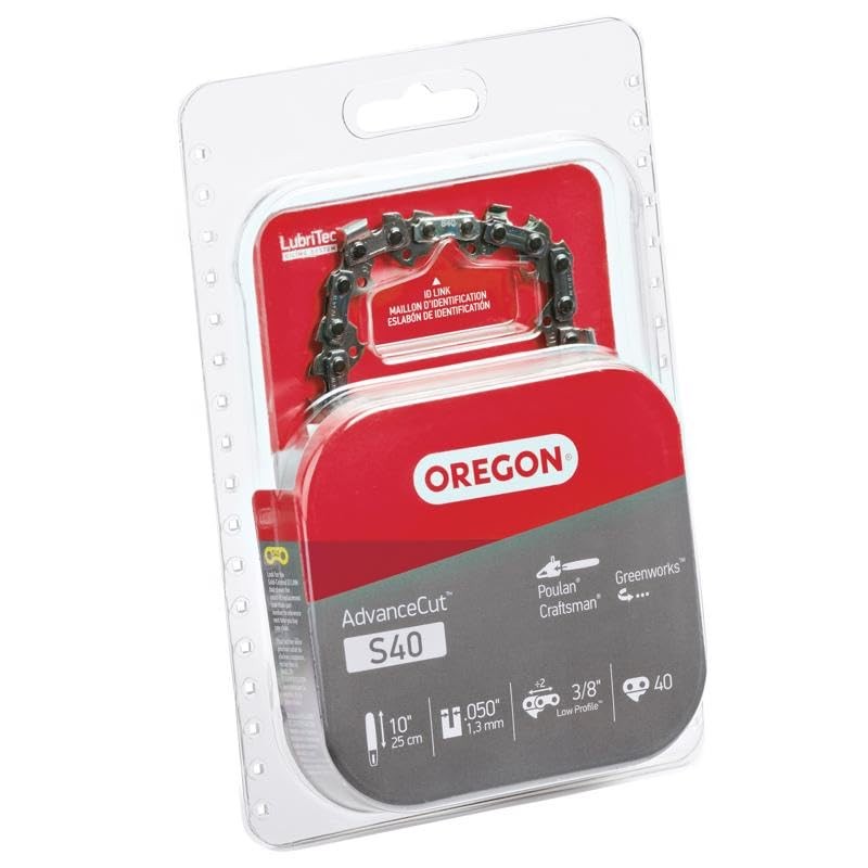 Oregon S40 AdvanceCut Chainsaw/Pole Saw Chain for 10-Inch Bar, 40