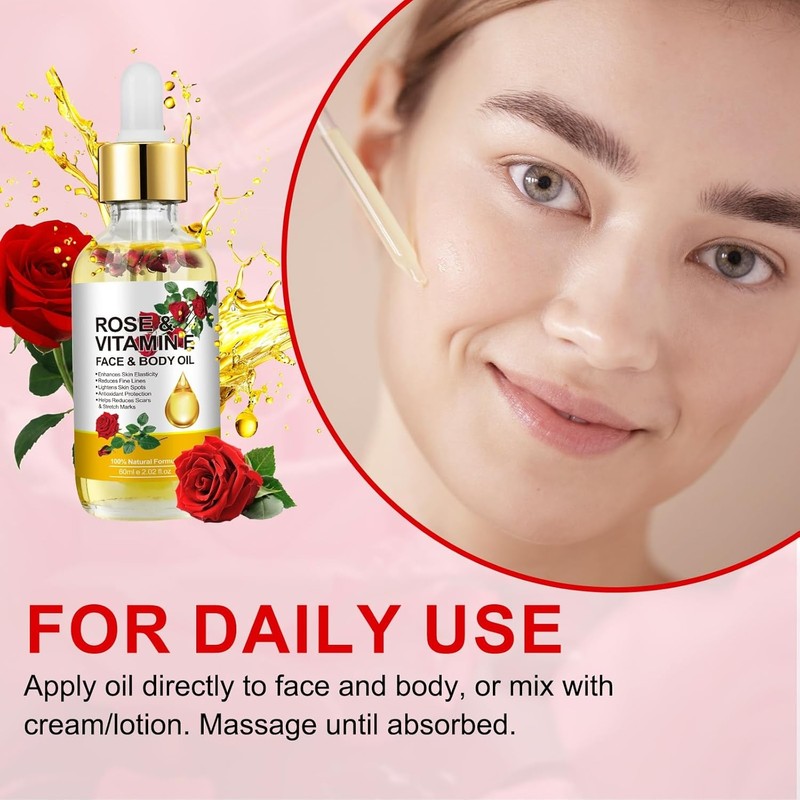 Rose Oil Vitamin E Premium Facial for Face - Deep