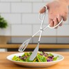 2-PACK Salad Tongs for Serving - Premium Stainless Steel Scissor-Style,