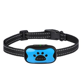 Generic Rechargeable Smart Anti Bark Collar for Dogs, 7 Sensitivity Levels, Waterproof No Shock Bark Collar for Small/Medium/Large Dogs (Blue)