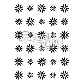 The Crafter's Workshop Posies in a Row Perfect Stencils 5.25"X7.25"