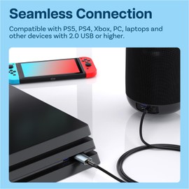 MMOBIEL USB to 3.5 mm Jack Audio Adapter by Gaming Headphones USB-A Aux Adapter - Stereo Sound Card (Type-A to 3.5 mm 2-Pack)