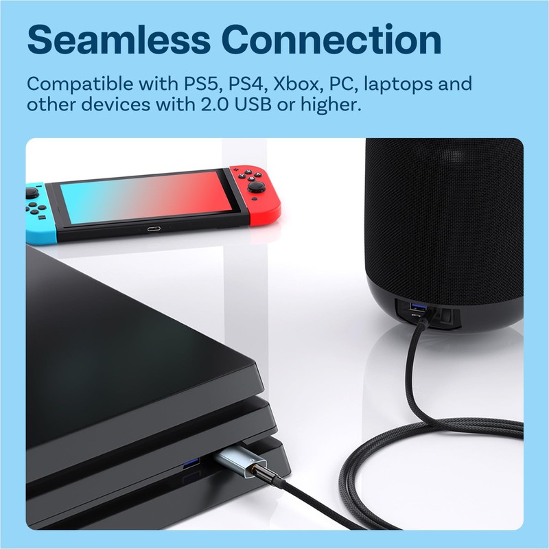 MMOBIEL USB to 3.5 mm Jack Audio Adapter by Gaming