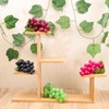 Quancru 4 Bunches Artificial Grape with 3 Pcs Fake Grapes