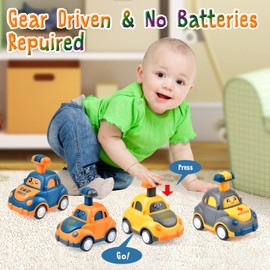 soi-meme Car Toys for Toddlers 1 2 3 Year Old Boy Girl First Birthday Gifts for Toddler Toys Age 1 2 3 Year Old Boy Birthday Gift for Infant Toddlers