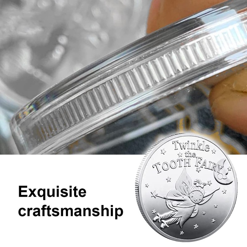 WLYCsheng Tooth Fairy Gift Coin Double Sided Commemorative Coin Metal