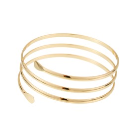 Arm Cuff for Women Gold Upper Arm Bangle Stackable Arm Cuff Bracelets Open Wrist Bangle Bracelet Adjustable Gold Arm Jewelry Accessories for Women (Gold-B)