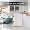 TONLEA White Wooden Paper Towel Holder with Fixation, Paper Towel