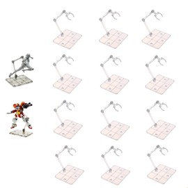TSY TOOL - 12 piezas de soporte para cifras de acción HG144, base de soporte para modelo de muñeca compatible con 15 cm HG RG SD SHF Gundam 1/44 juguete transparente