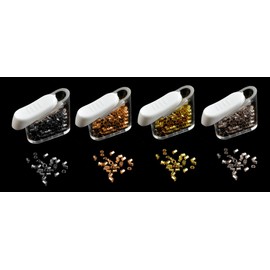 Bead Buddy 2mm Crimp Tubes Combo Pack for Jewelry Making-Crimp Tubes Come in Silver, Gold, Copper and Black Oxide-150 Crimp Tubes in Each of Four Colors