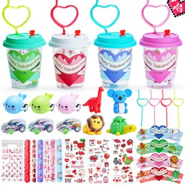 AYGXU 24pcs Valentines Day Gifts for Kids-Valentines Day Cards for Kids School classroom,valentines toys for kids,valentine exchange valentines day party favors for kids boys girls,goody bag filler