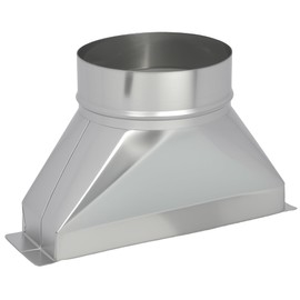 RDUIGT Rectangular to Round Duct 6 Inch Diameter Galvanized Transition Microwave Vent Kit for Connecting Duct Fittings