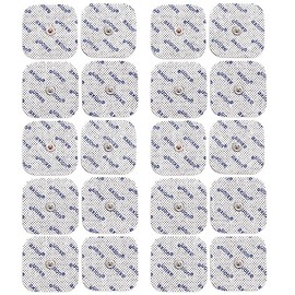 Compatible electrodes SANITAS BEURER BOOTS - 20 TENS & EMS pads for electrostimulation machines - 3.5mm button - axion brand quality | Compatible with Beurer TENS device and EMS muscle stimulator (e.g. EM49, EM56) & Sanitas (e.g. SEM43, SEM44). Reusable